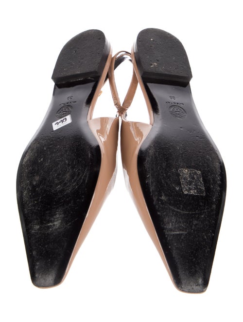 Versace Patent Leather Slingback Flats