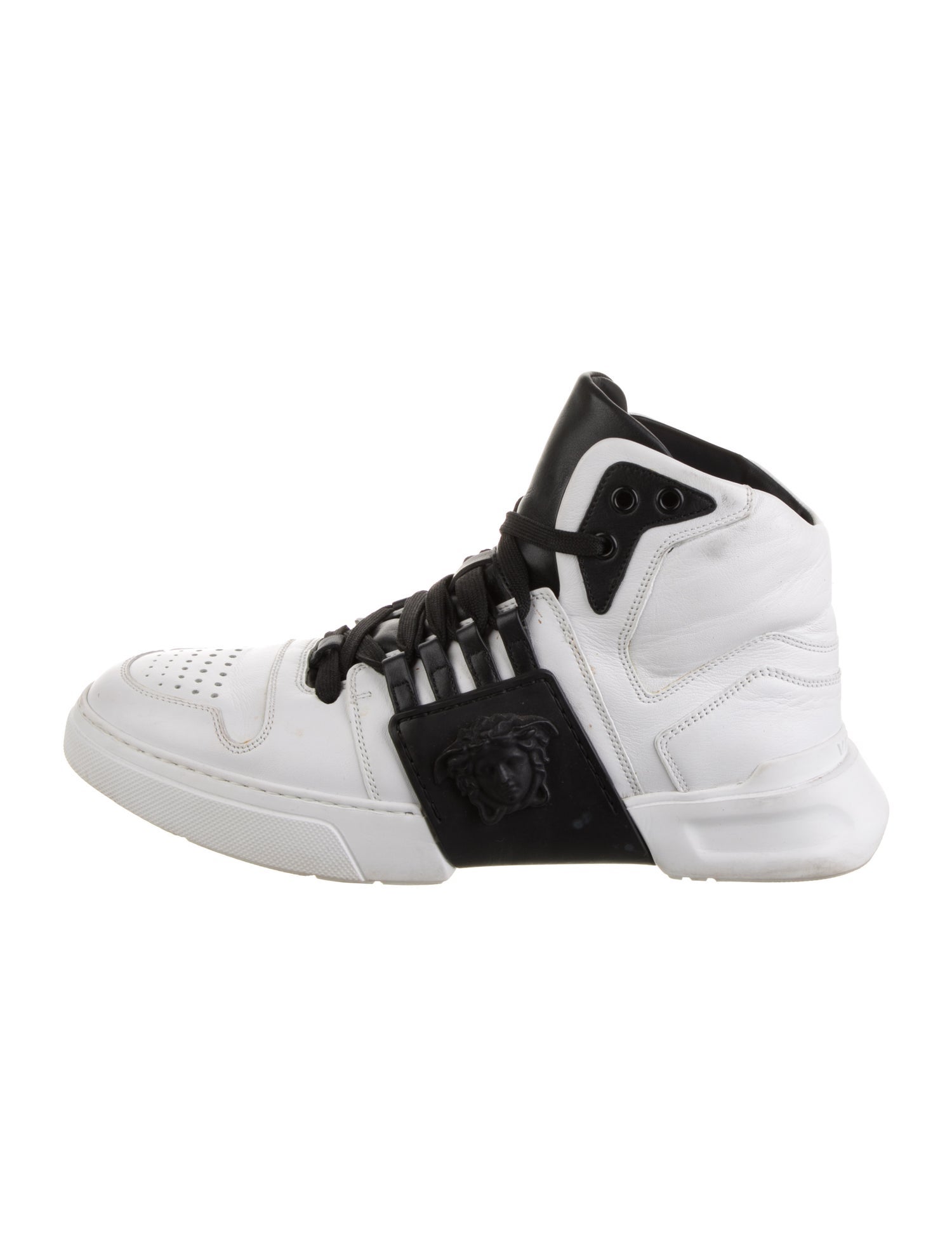 Versace Leather Colorblock Pattern Sneakers