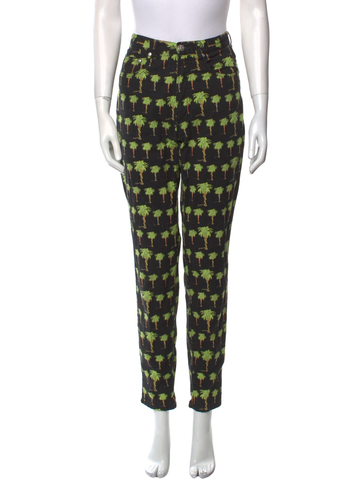 Versace Printed Skinny Leg Pants