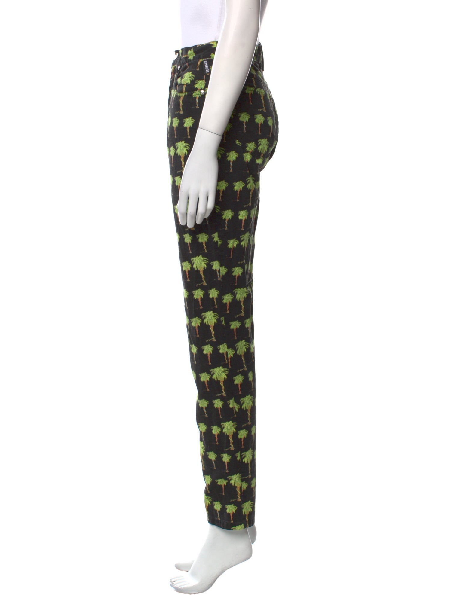Versace Printed Skinny Leg Pants