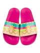 Versace Leather Printed Slides