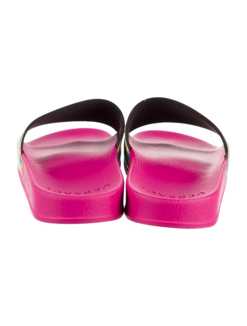 Versace Leather Printed Slides