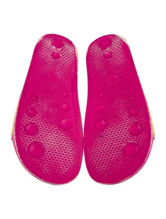 Versace Leather Printed Slides