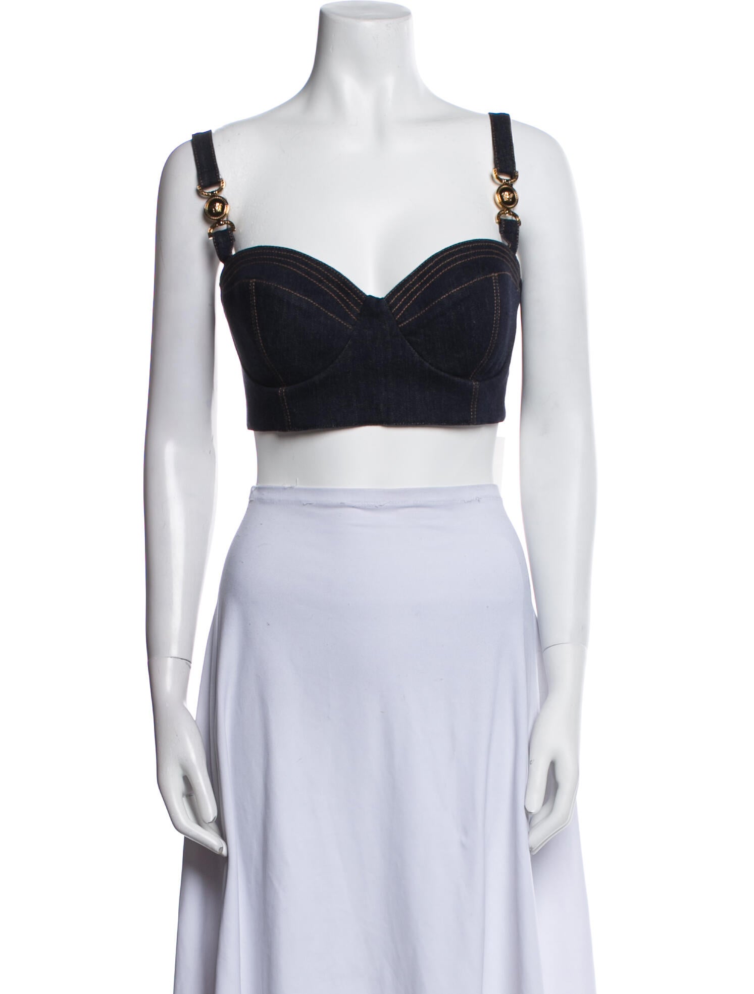 Versace Vintage Square Neckline Crop Top w/ Tags