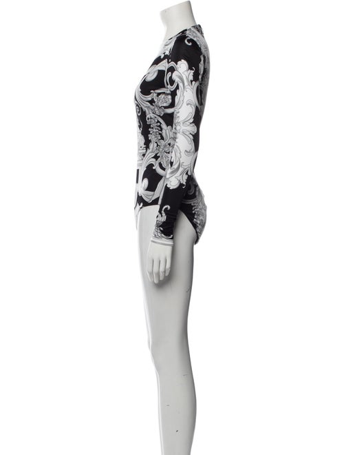 Versace Printed Square Neckline Bodysuit
