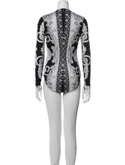 Versace Printed Square Neckline Bodysuit