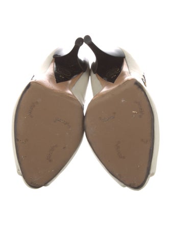 Versace Leather Colorblock Pattern Pumps