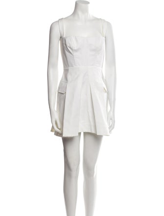 Versace Square Neckline Mini Dress