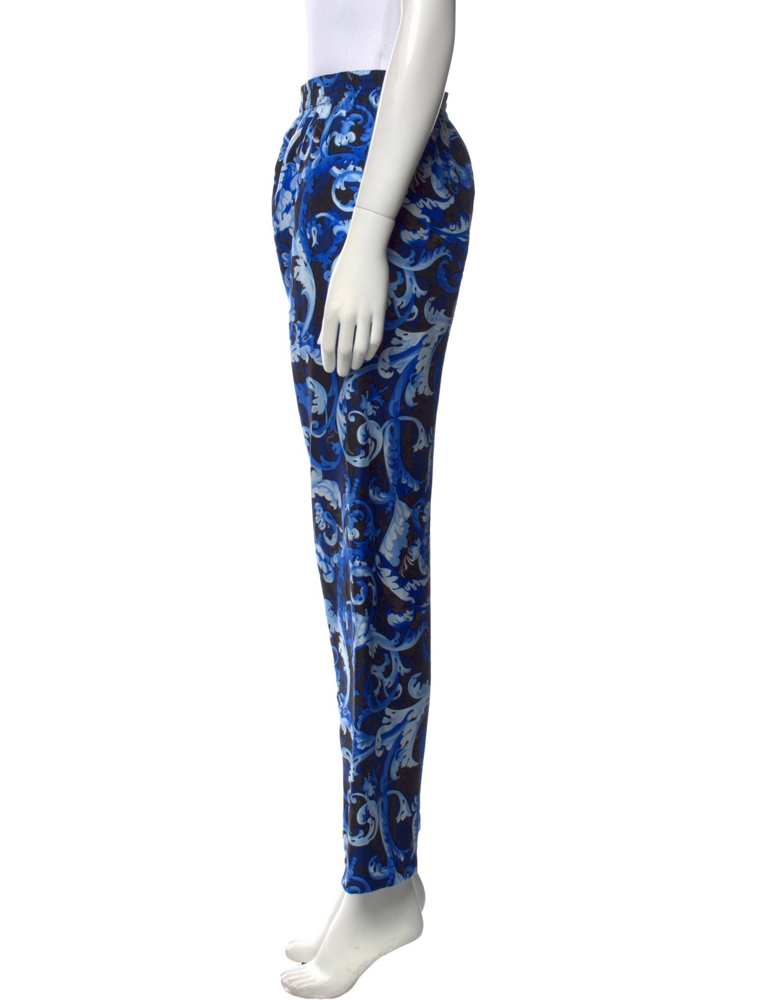 Versace Silk Straight Leg Pants