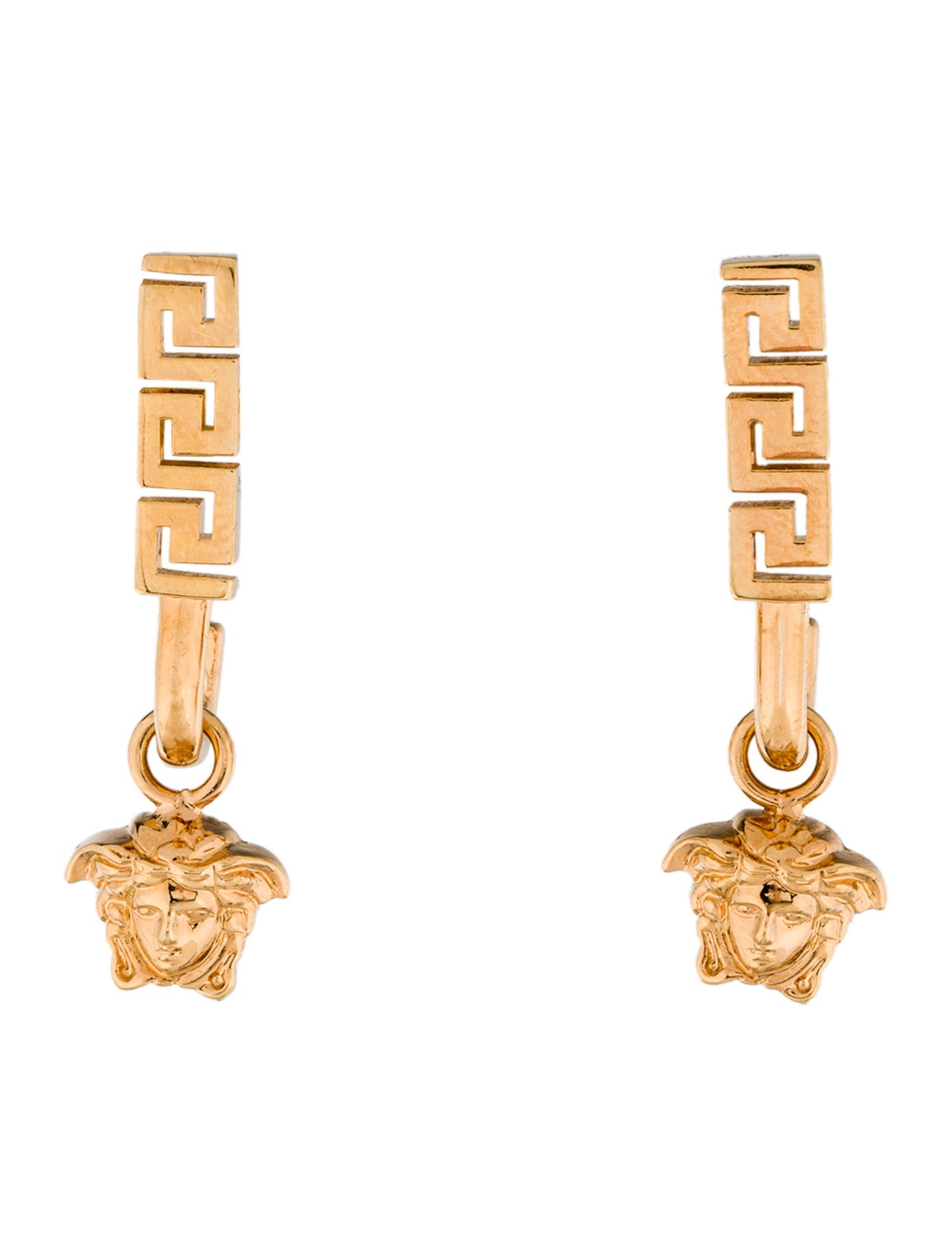 Versace Medusa & Greca Drop Earrings