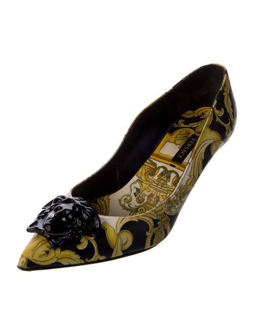 Versace Medusa Insignia Leather Pumps