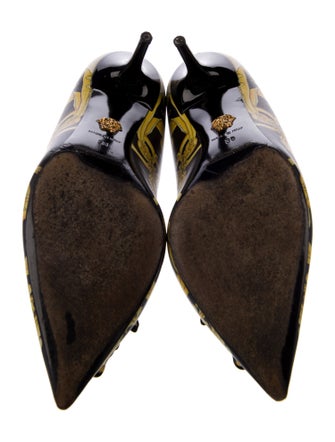 Versace Medusa Insignia Leather Pumps