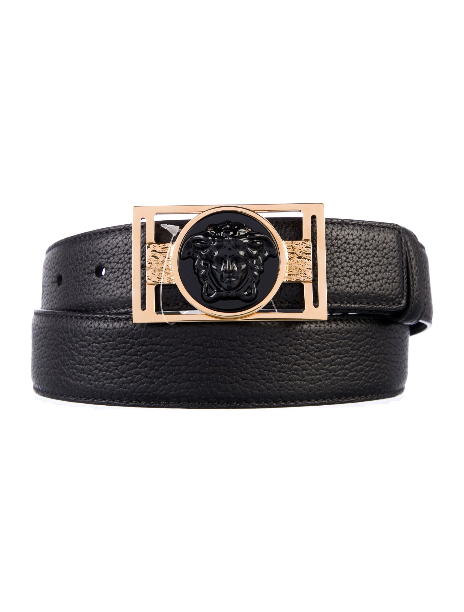 Versace Medusa Insignia Leather Waist Belt
