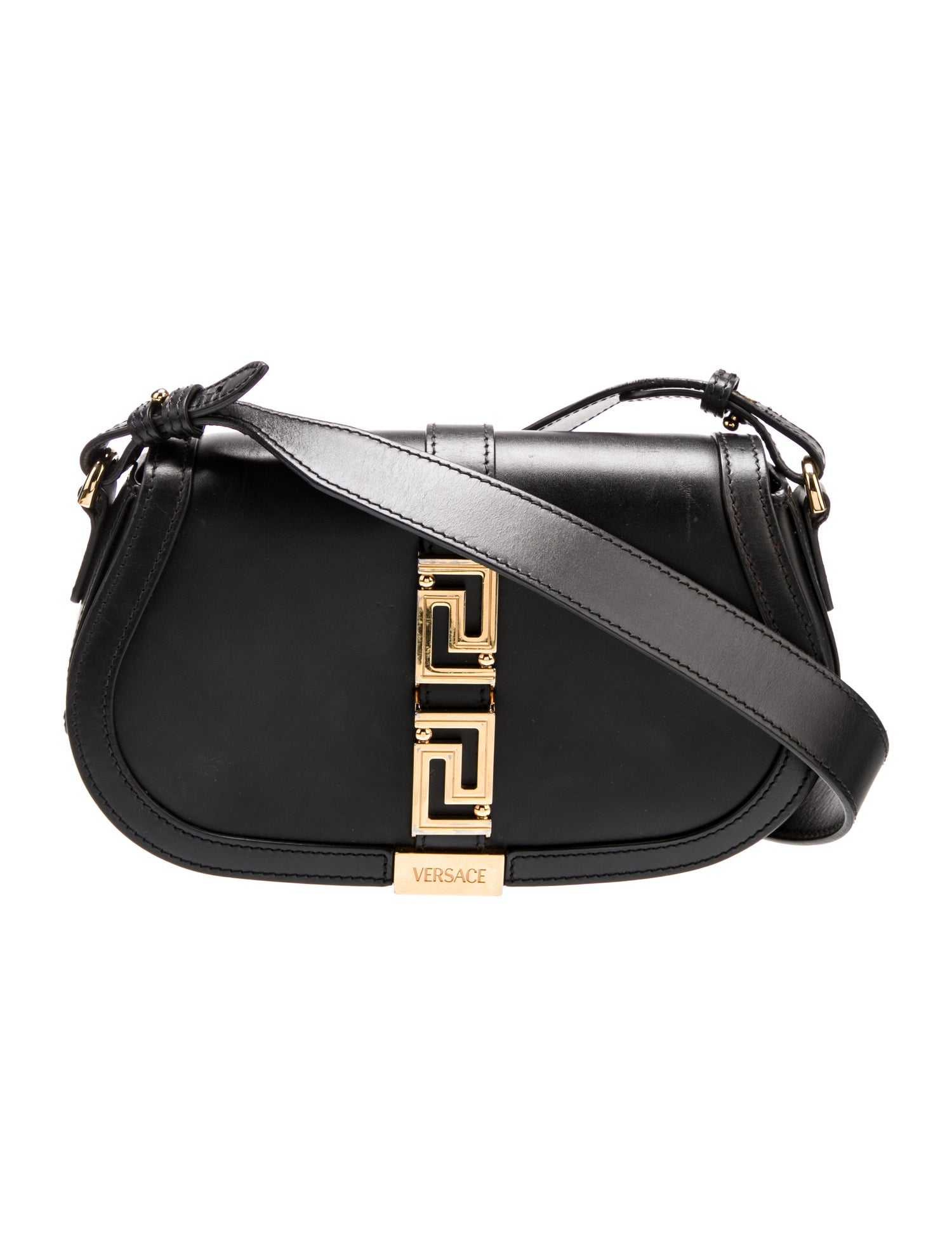 Versace Black Calf Leather Bos Taurus Shoulder Bag main image 0
