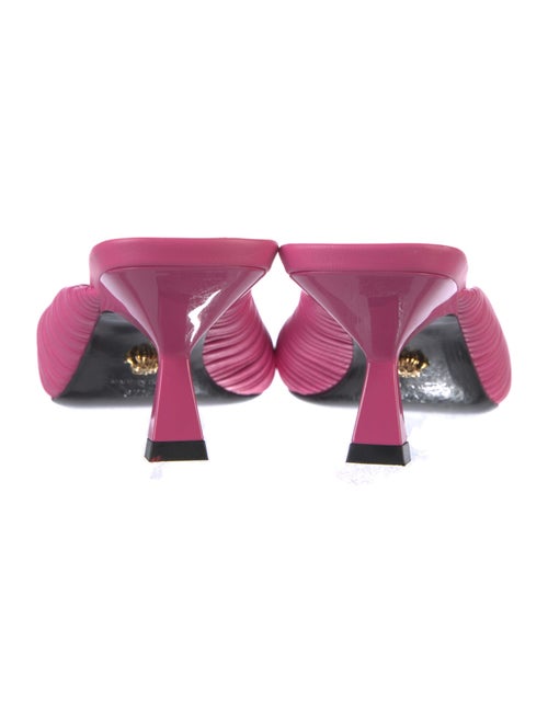 Versace Leather Pleated Accents Slides