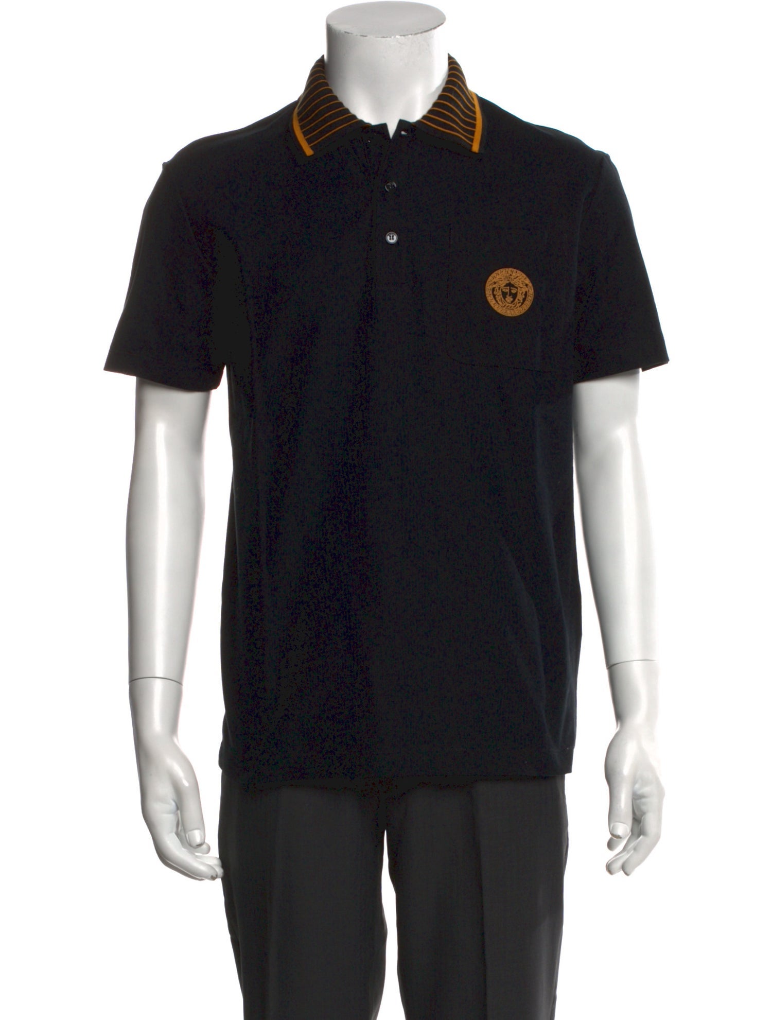 Versace Barocco Print Graphic Print Polo Shirt