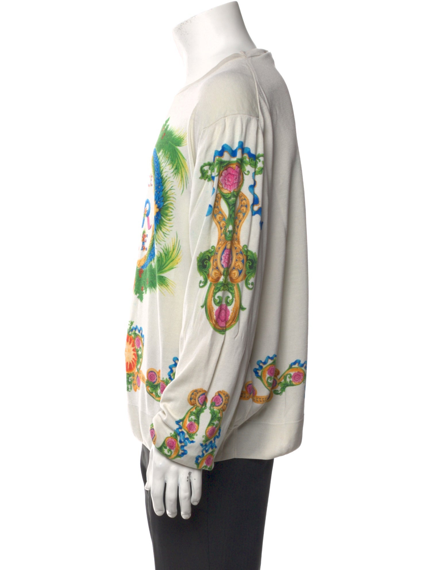 Versace Silk Graphic Print Sweatshirt