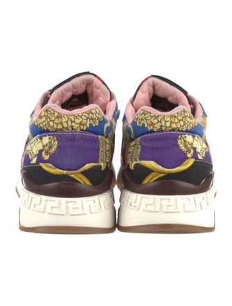 Versace Canvas Printed Athletic Sneakers