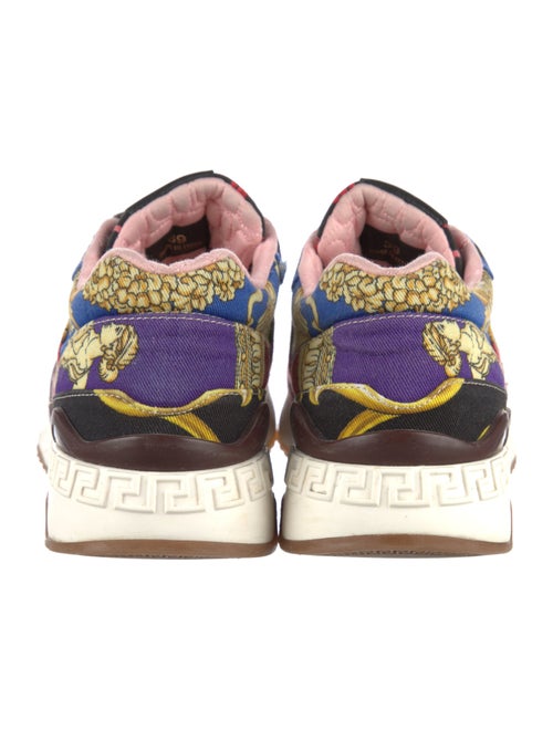 Versace Canvas Printed Athletic Sneakers