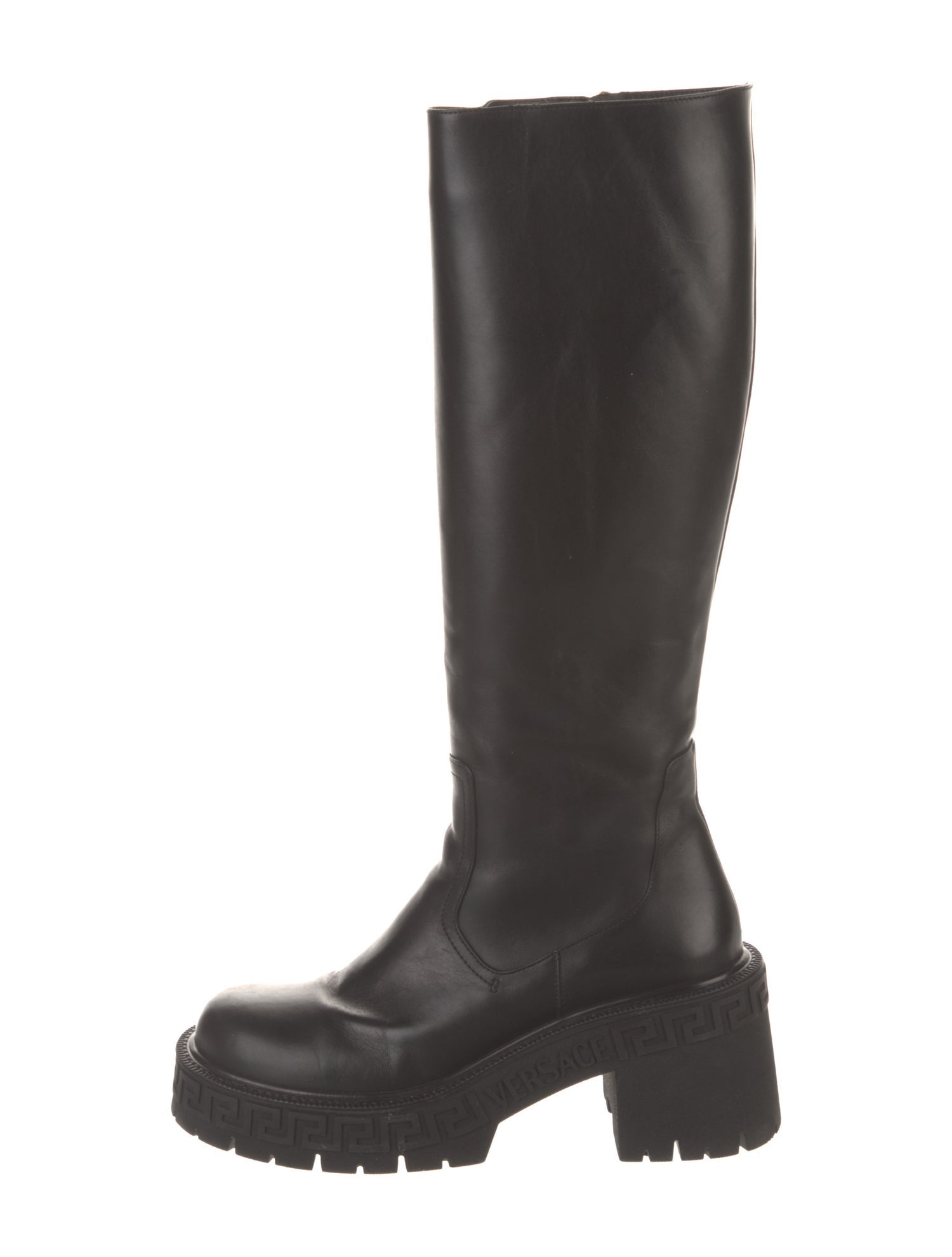 Versace Medusa Insignia Leather Boots