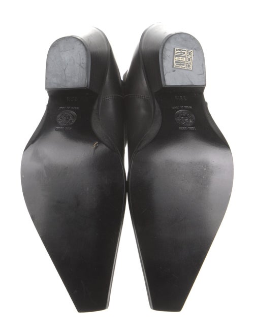 Versace Grecca Pattern Leather Western Boots