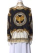 Versace Silk Printed Button-Up Top