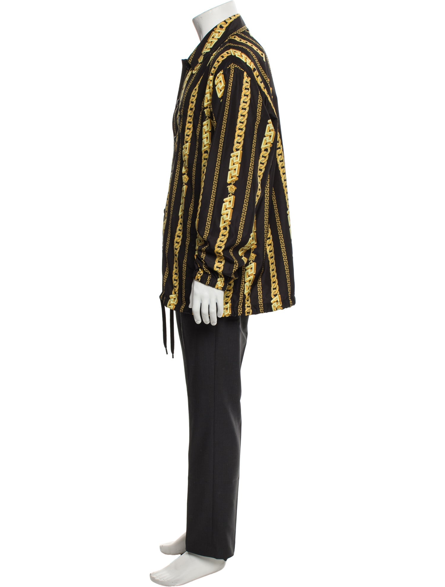 Versace Plaid Print Coat