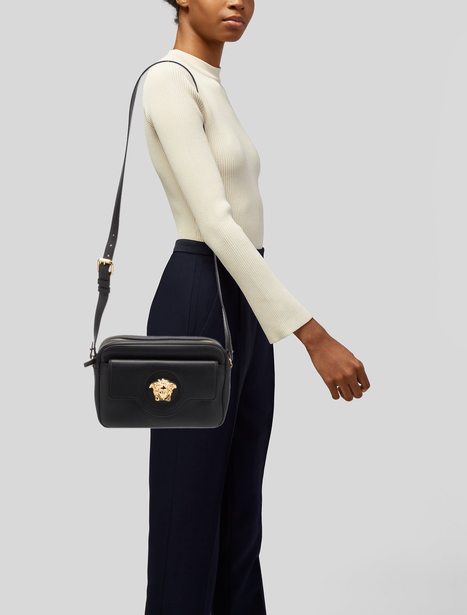 Versace Leather Crossbody Bag