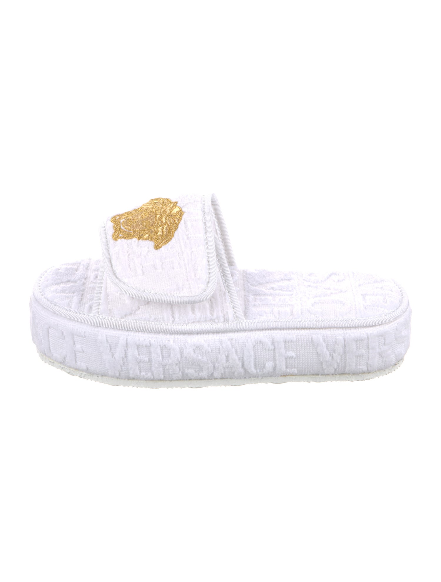 Versace Medusa Insignia Terry Cloth Slides