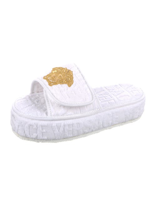 Versace Medusa Insignia Terry Cloth Slides