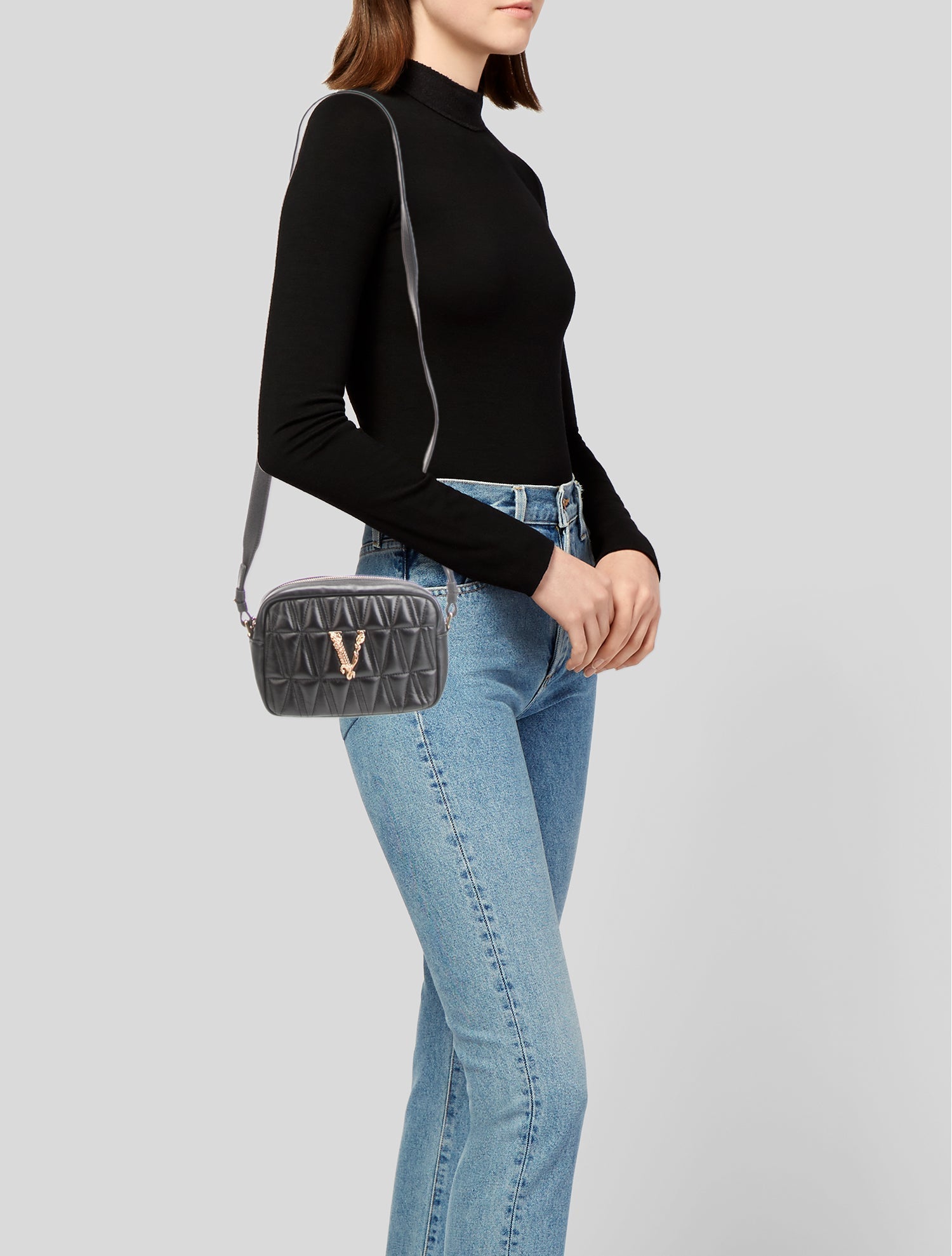 Versace Leather Crossbody Bag