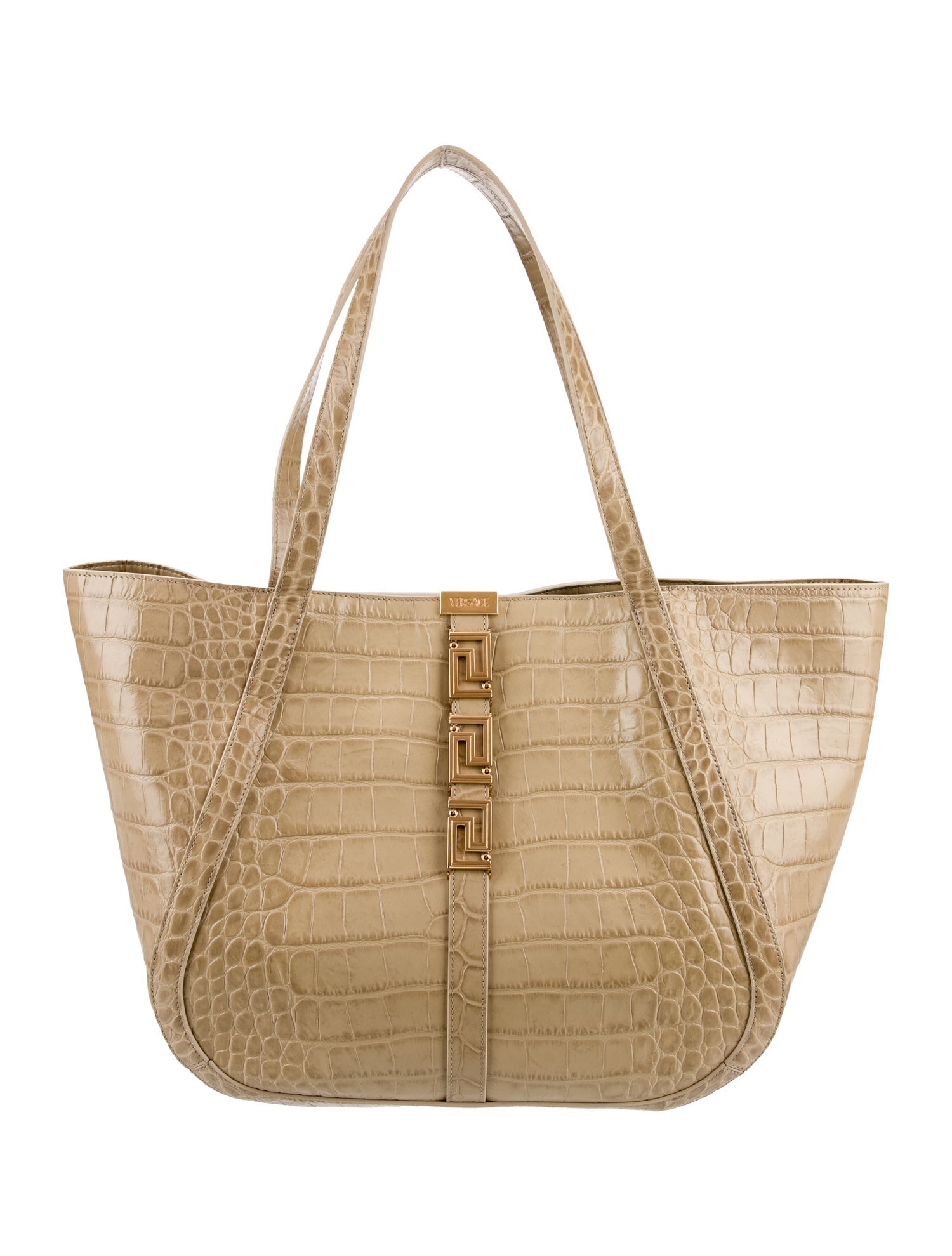 Versace Embossed Leather Tote