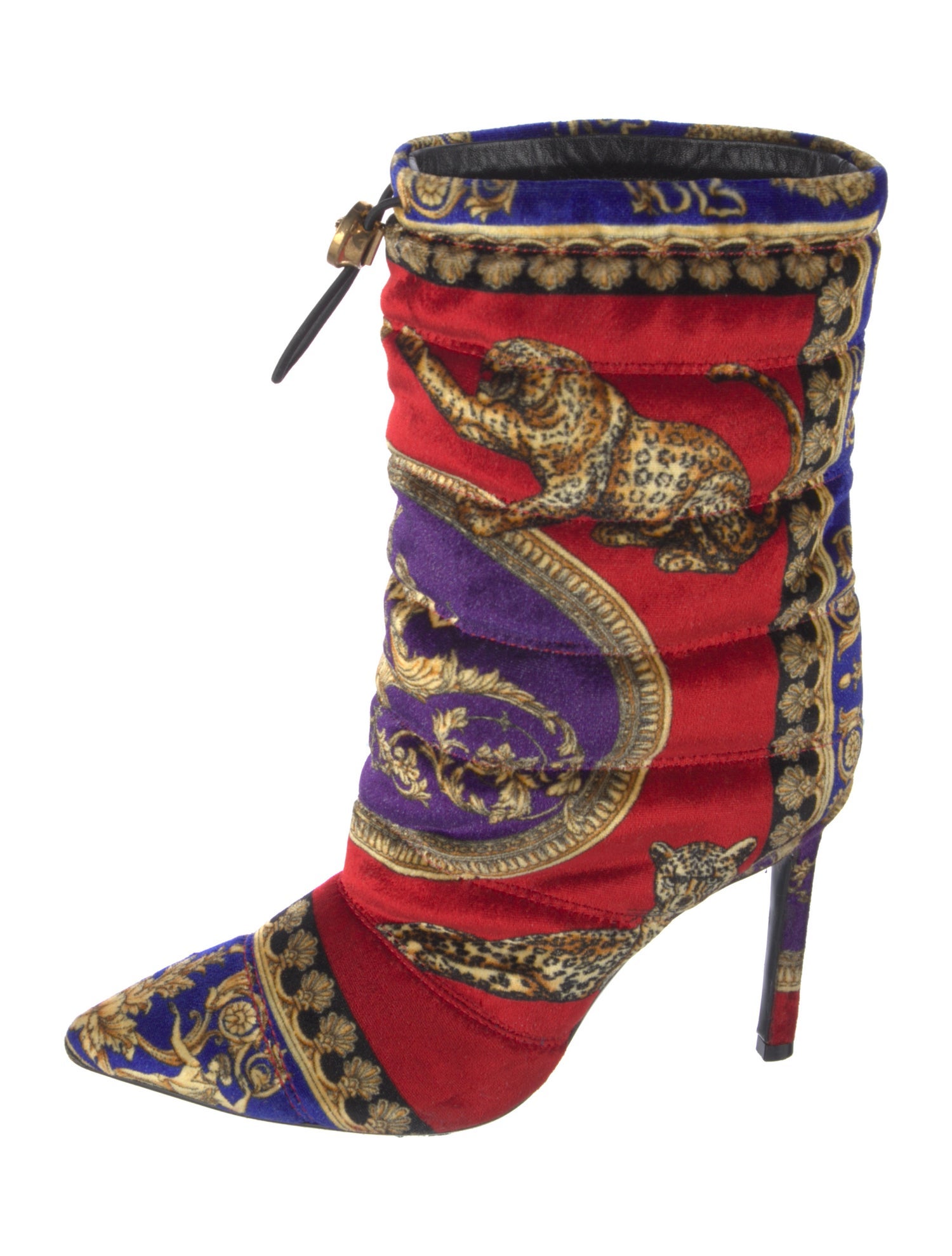Versace Medusa Insignia Velvet Boots