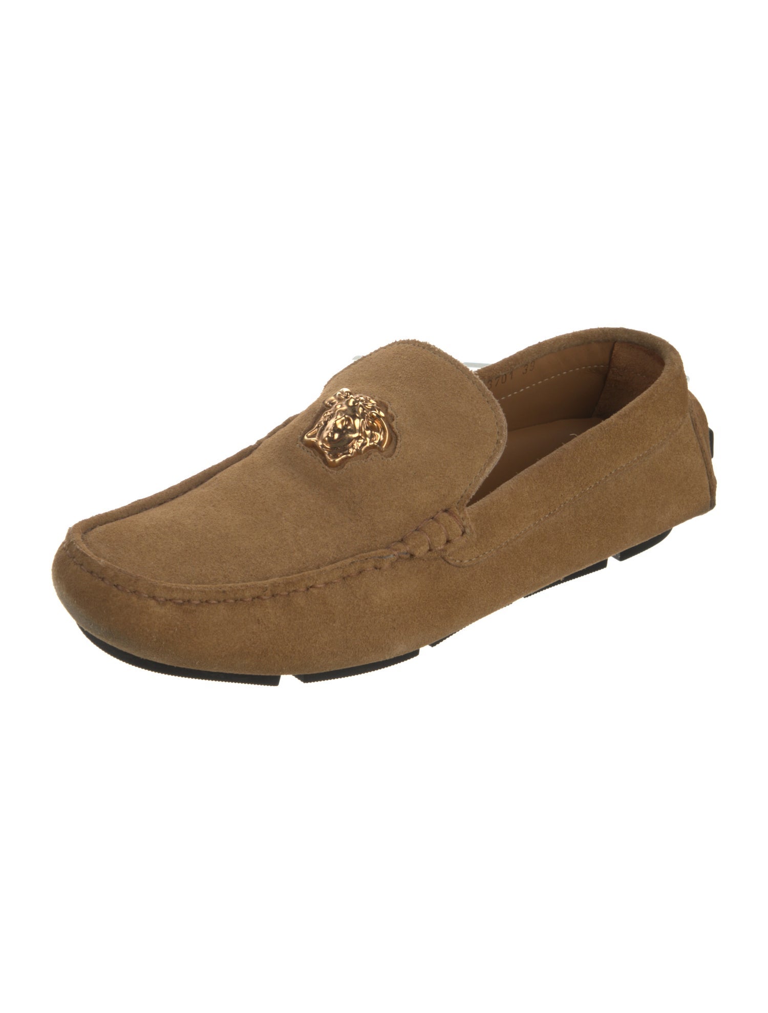 Versace Medusa Insignia Suede Drivers