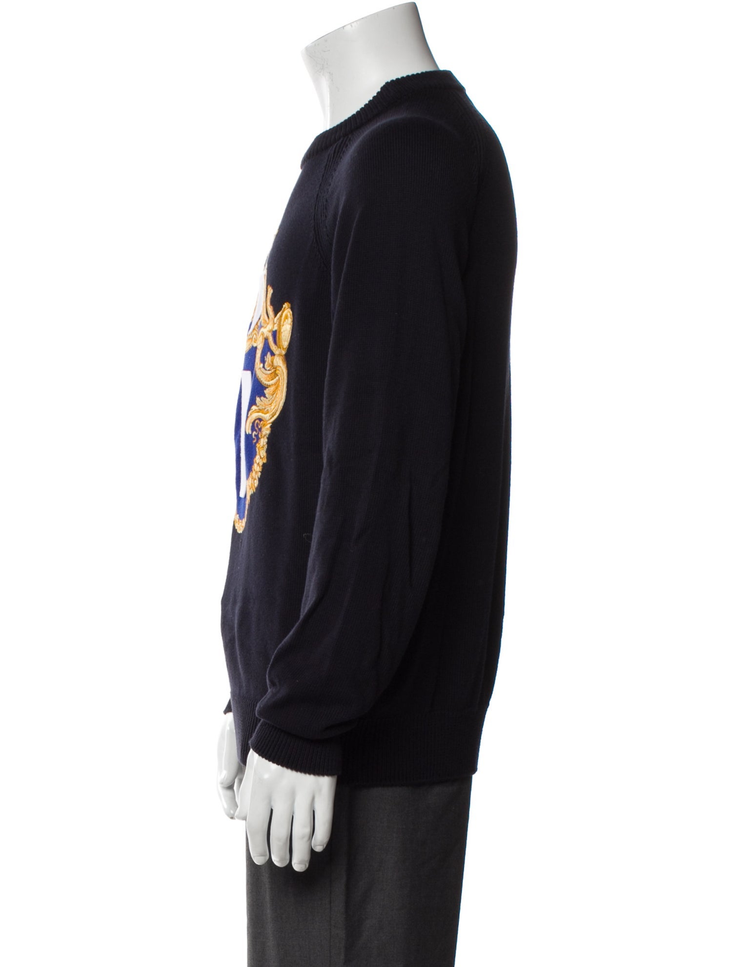 Versace Graphic Print Crew Neck Pullover