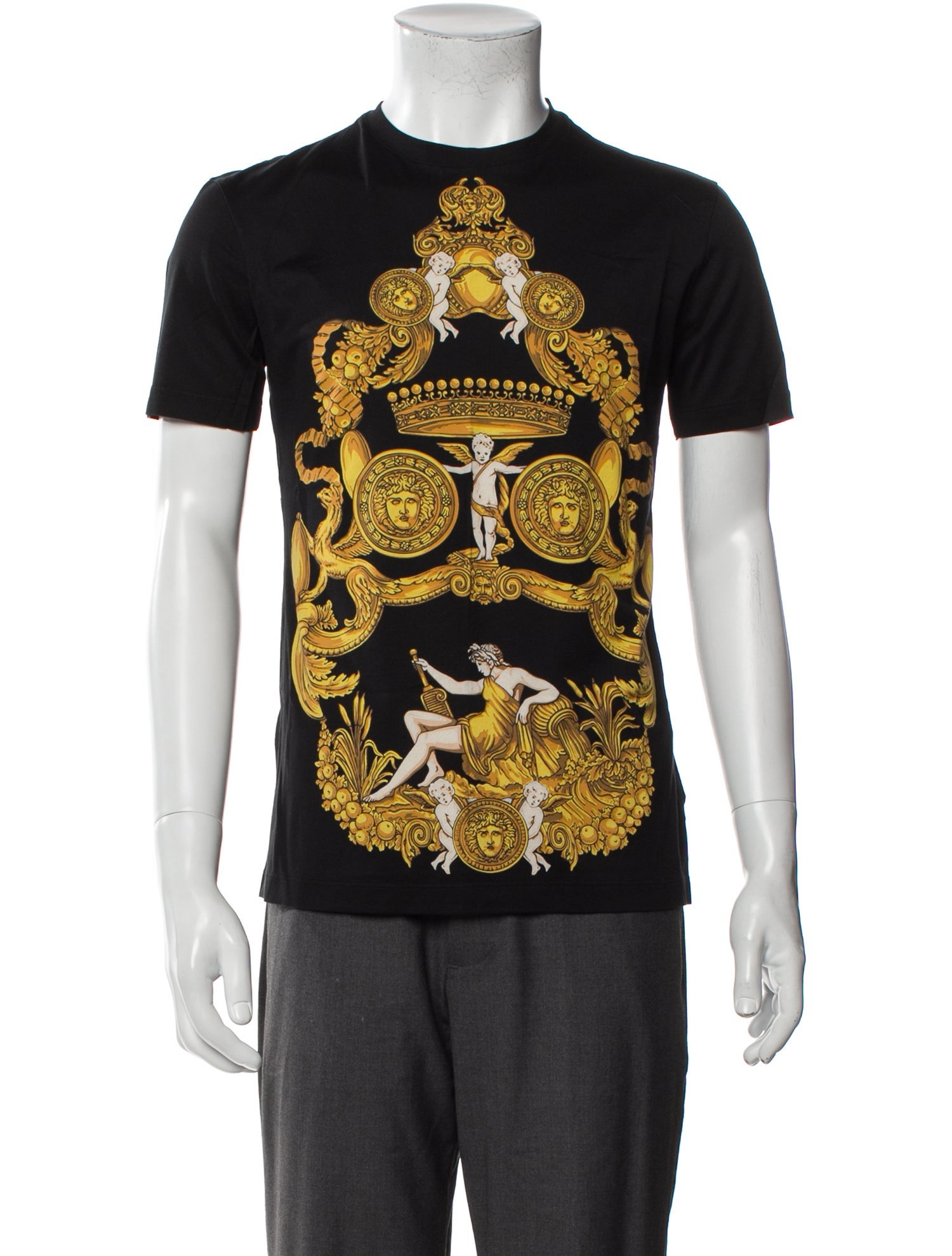 Versace Printed Crew Neck T-Shirt