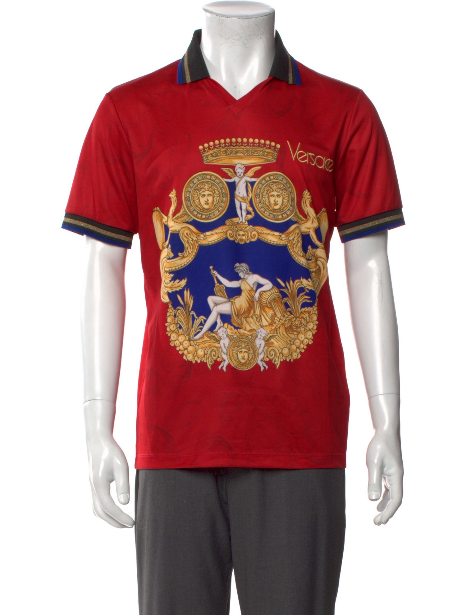 Versace Graphic Print Short Sleeve Shirt