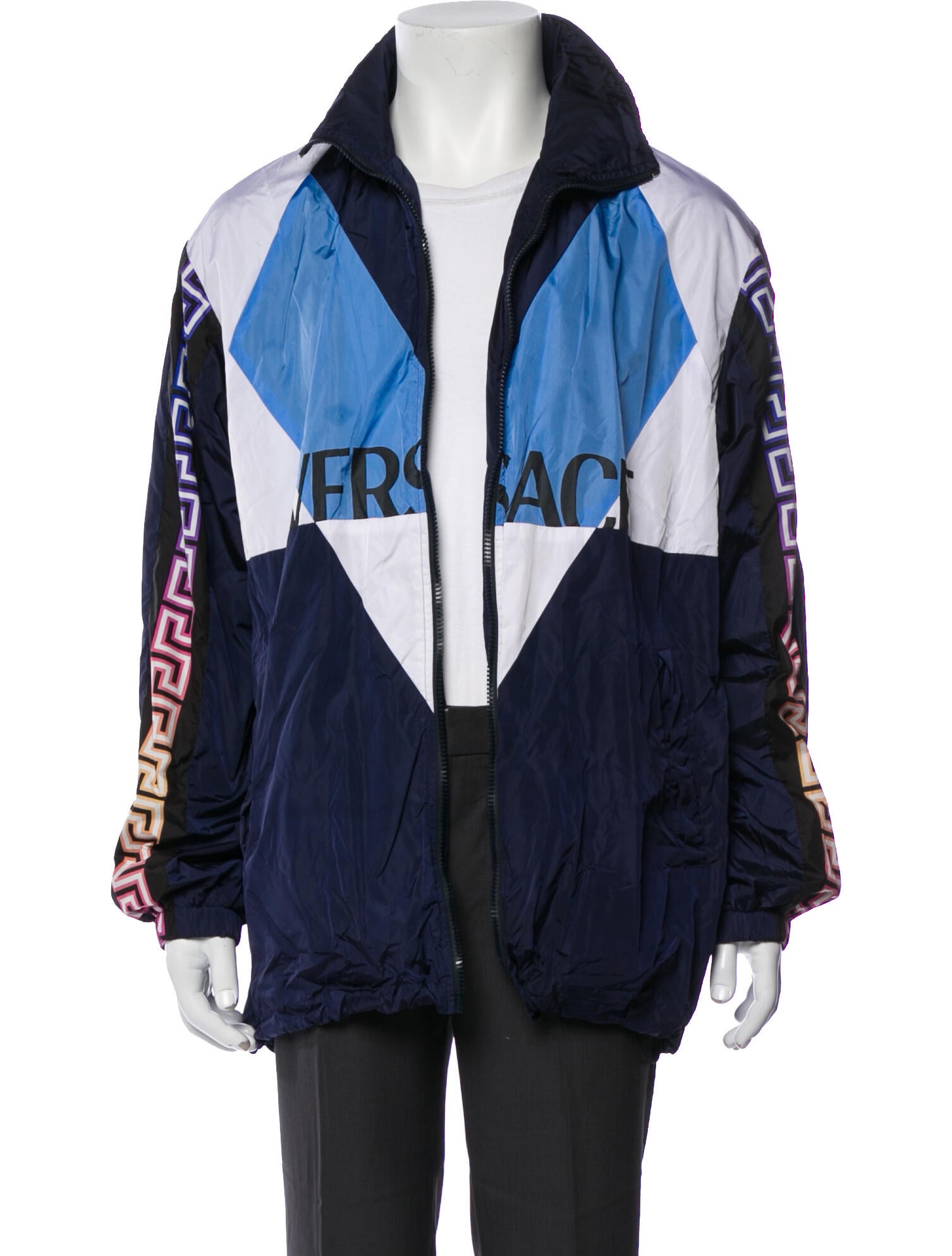 Versace Colorblock Pattern Windbreaker