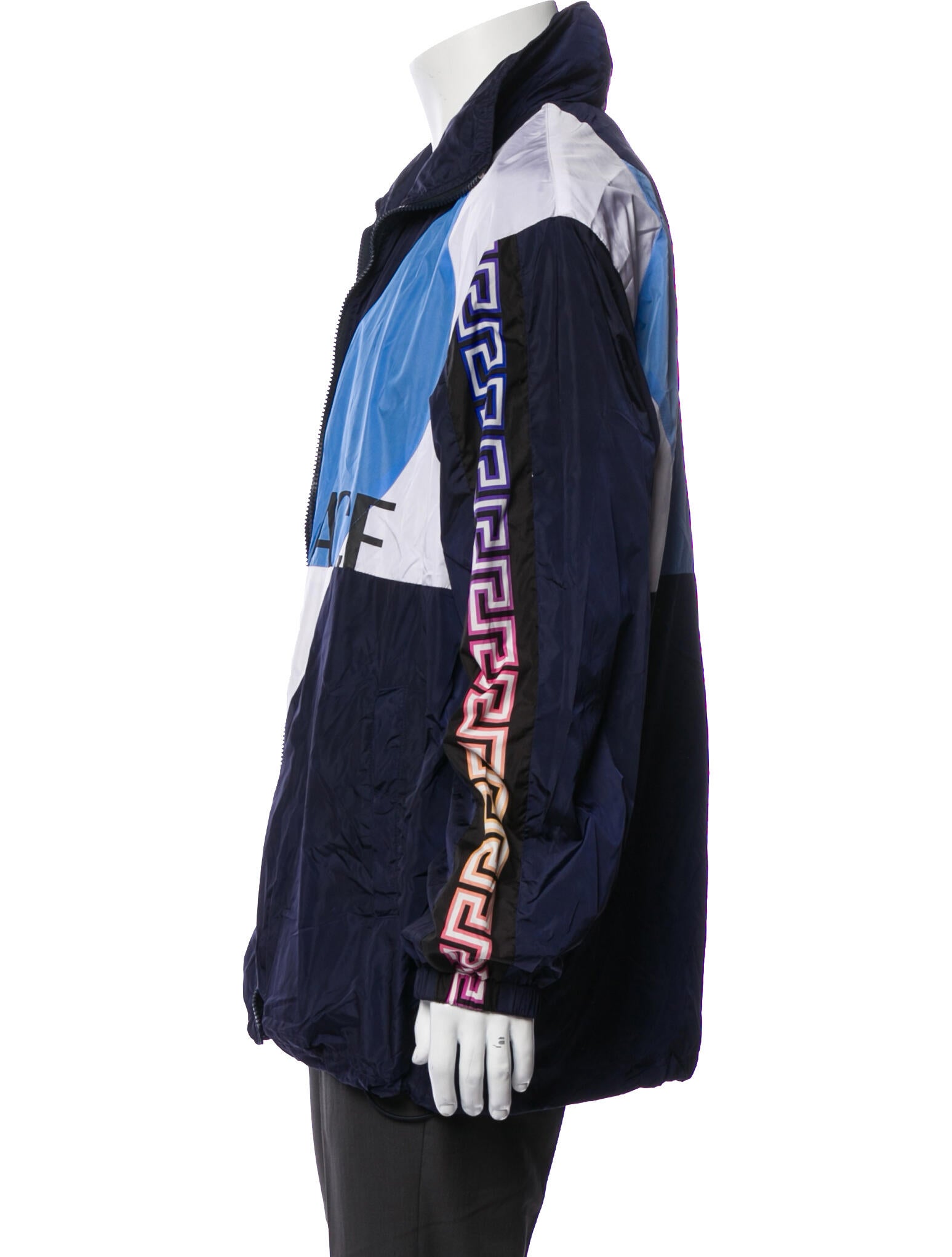 Versace Colorblock Pattern Windbreaker