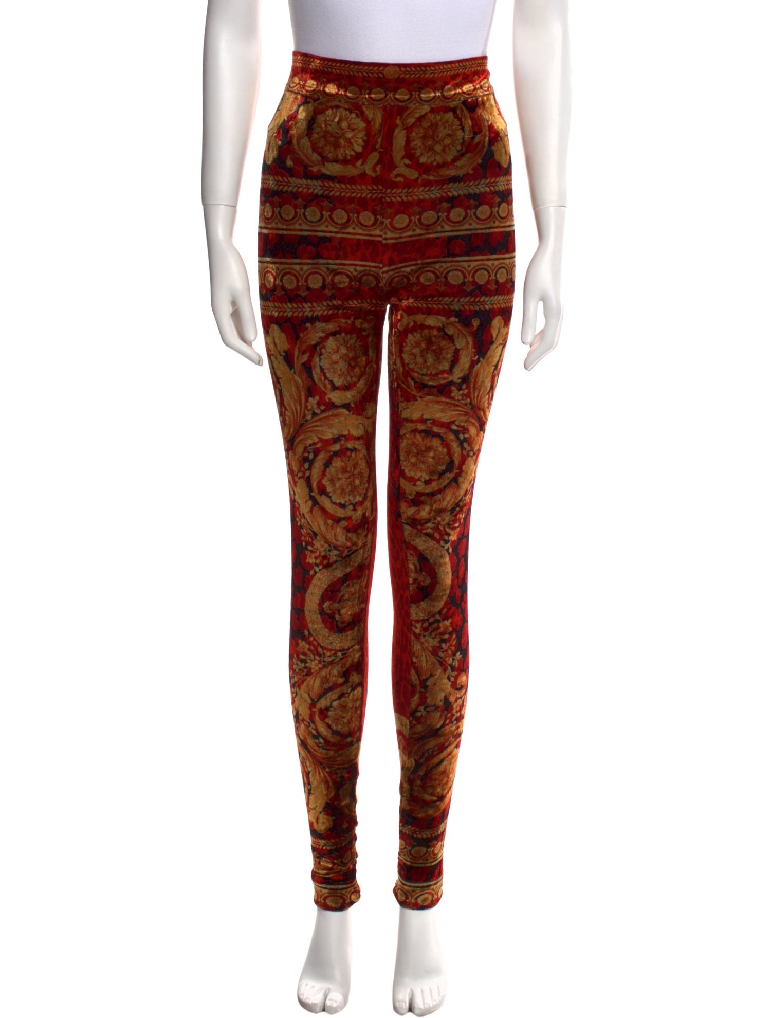 Versace Printed Skinny Leg Pants