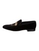 Versace Velvet Graphic Print Loafers