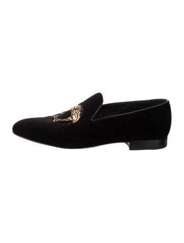Versace Loafers Velvet Graphic Print EU 41 | 8