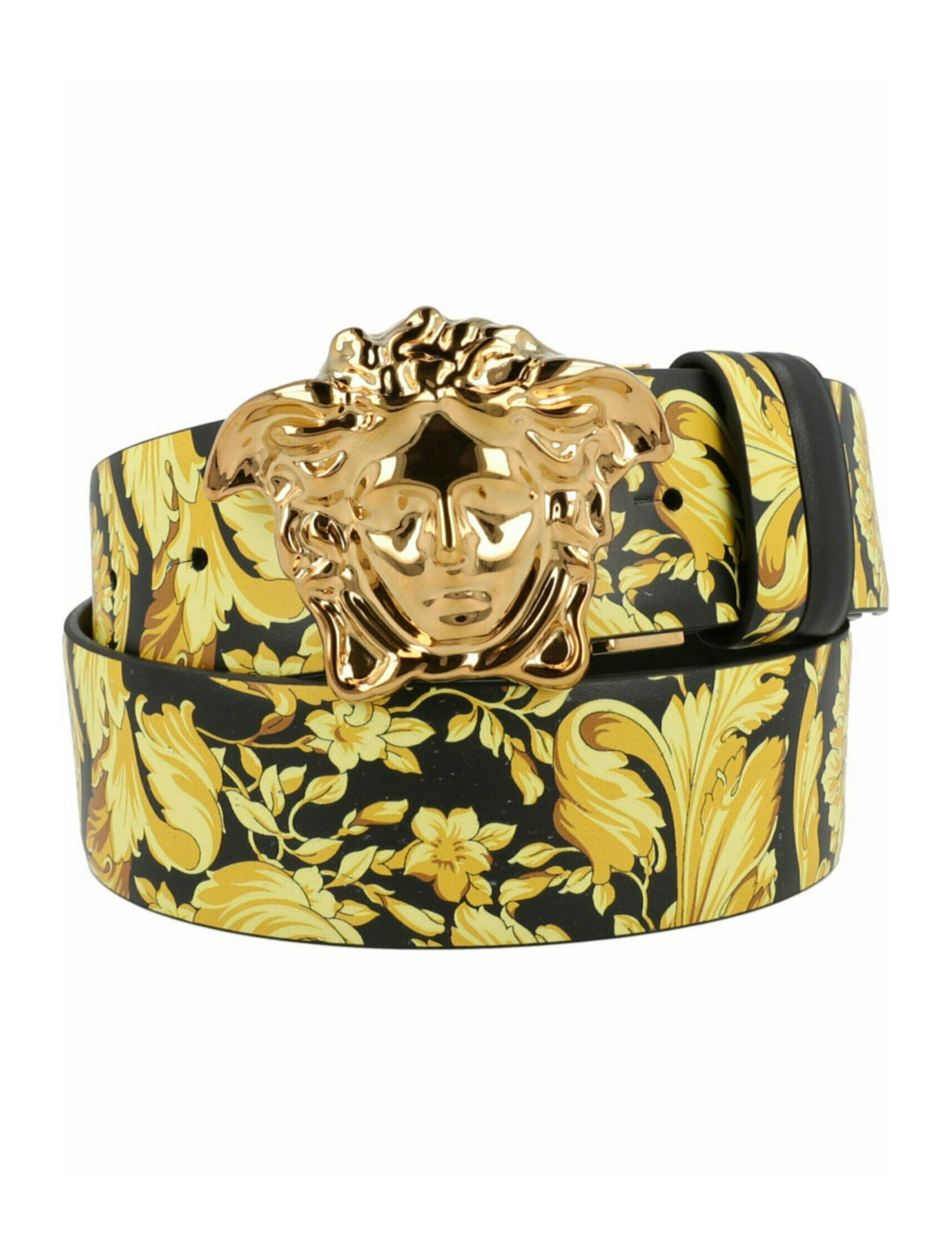 Versace Barocco Print Calfskin Belt w/ Tags