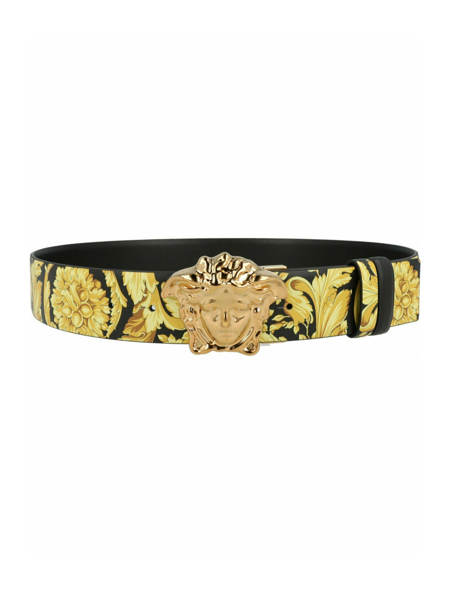 Versace Barocco Print Calfskin Belt w/ Tags