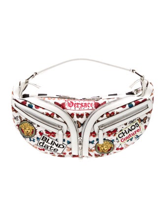 Versace Canvas Top Handle Bag