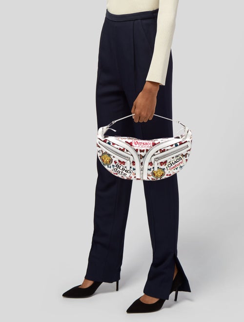 Versace Canvas Top Handle Bag