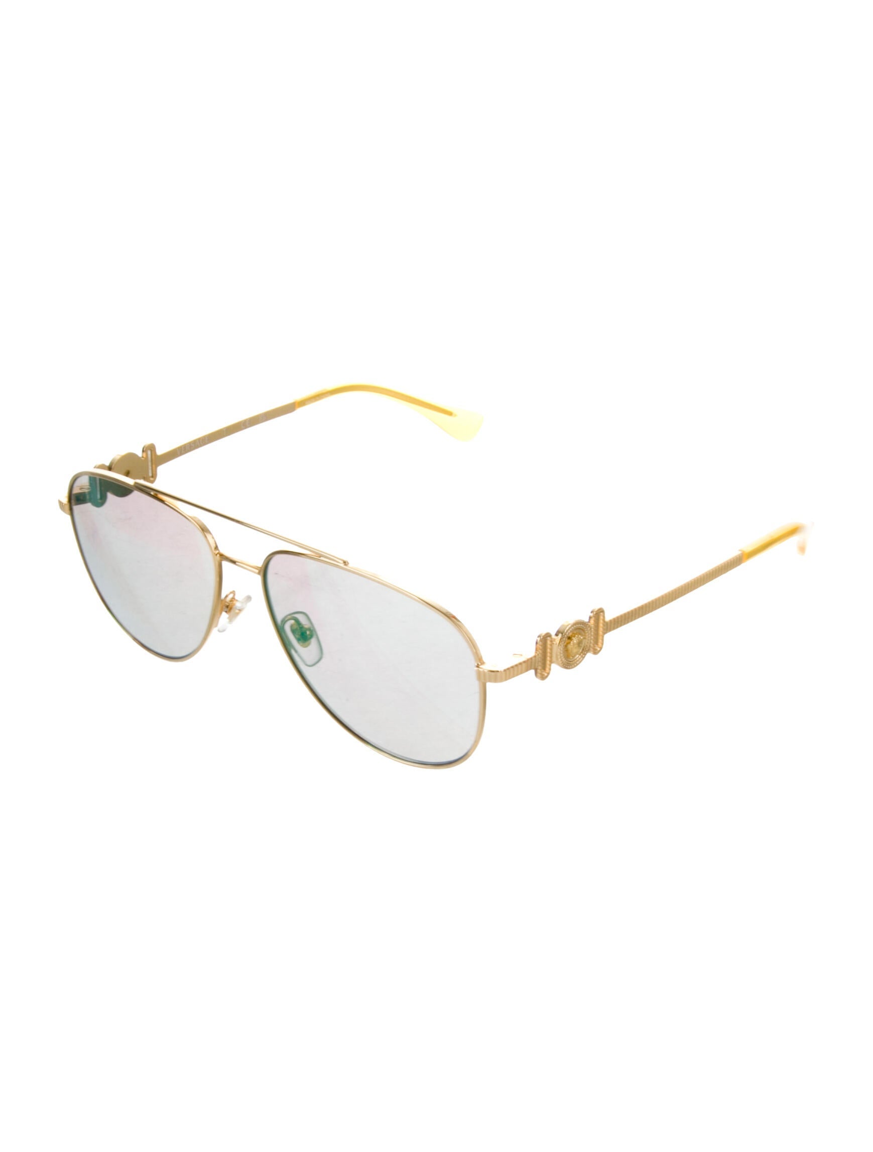 Versace Aviator Mirrored Sunglasses
