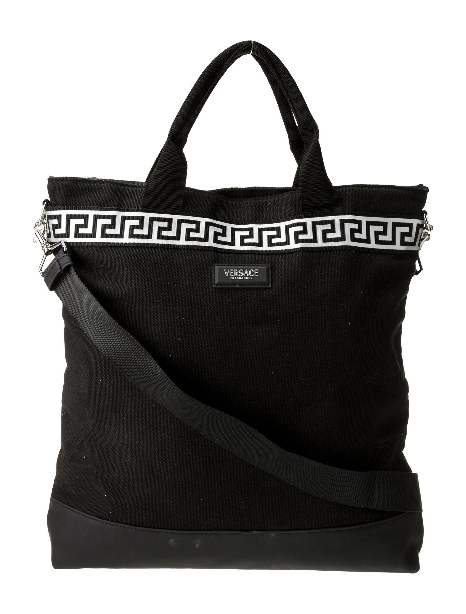 Versace Canvas Top Handle Bag