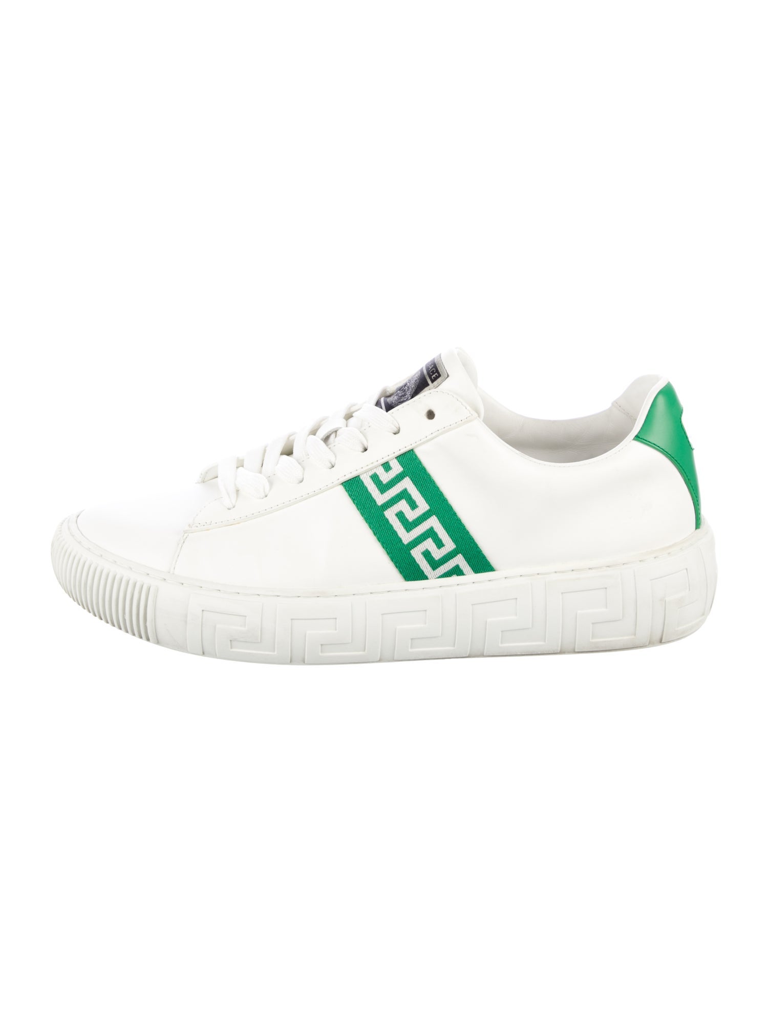 Versace Leather Printed Sneakers