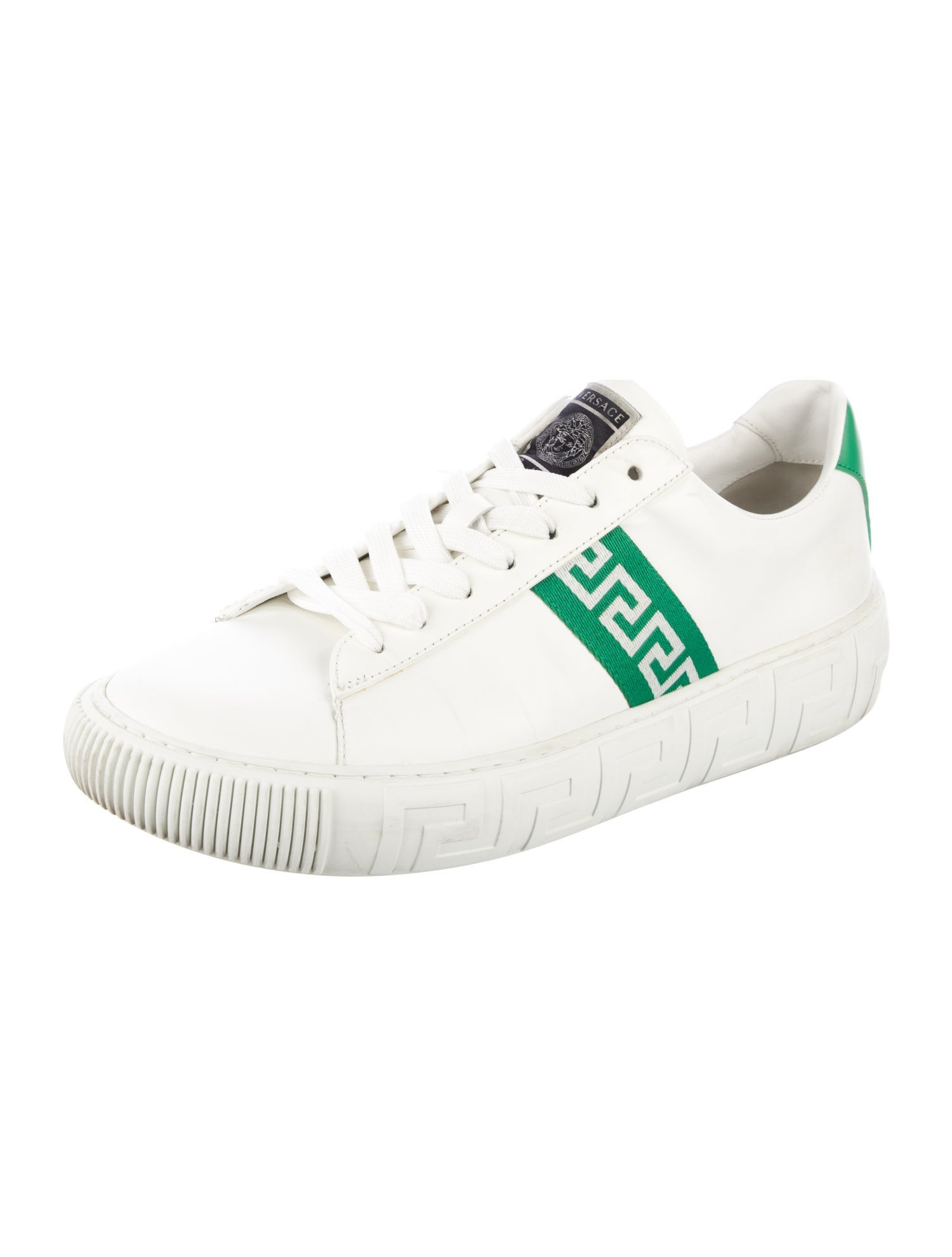 Versace Leather Printed Sneakers